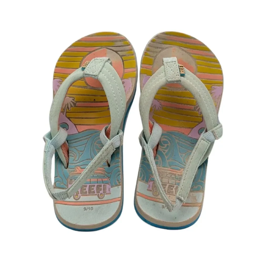 Reef Multi Color Little Ahi Flip Flop Size Toddler 9/10
